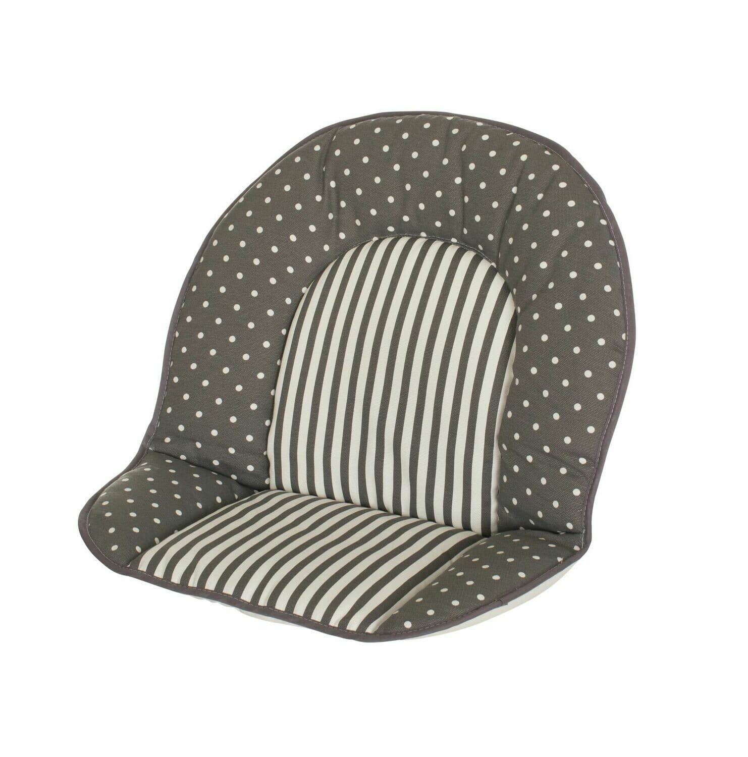Geuther 4737, Coussin d'assise Universel pour chaise haute, Tissu petits pois/rayures
