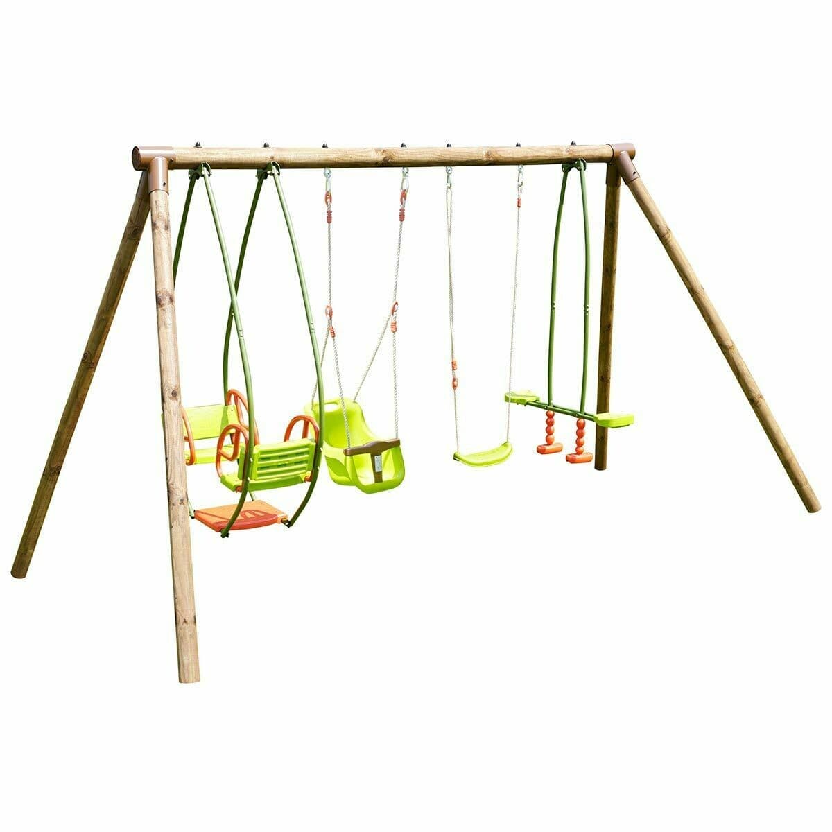 Soulet Portique en bois 4 agrès - de 6 mois à 12 ans-6 enfants-Suzanne