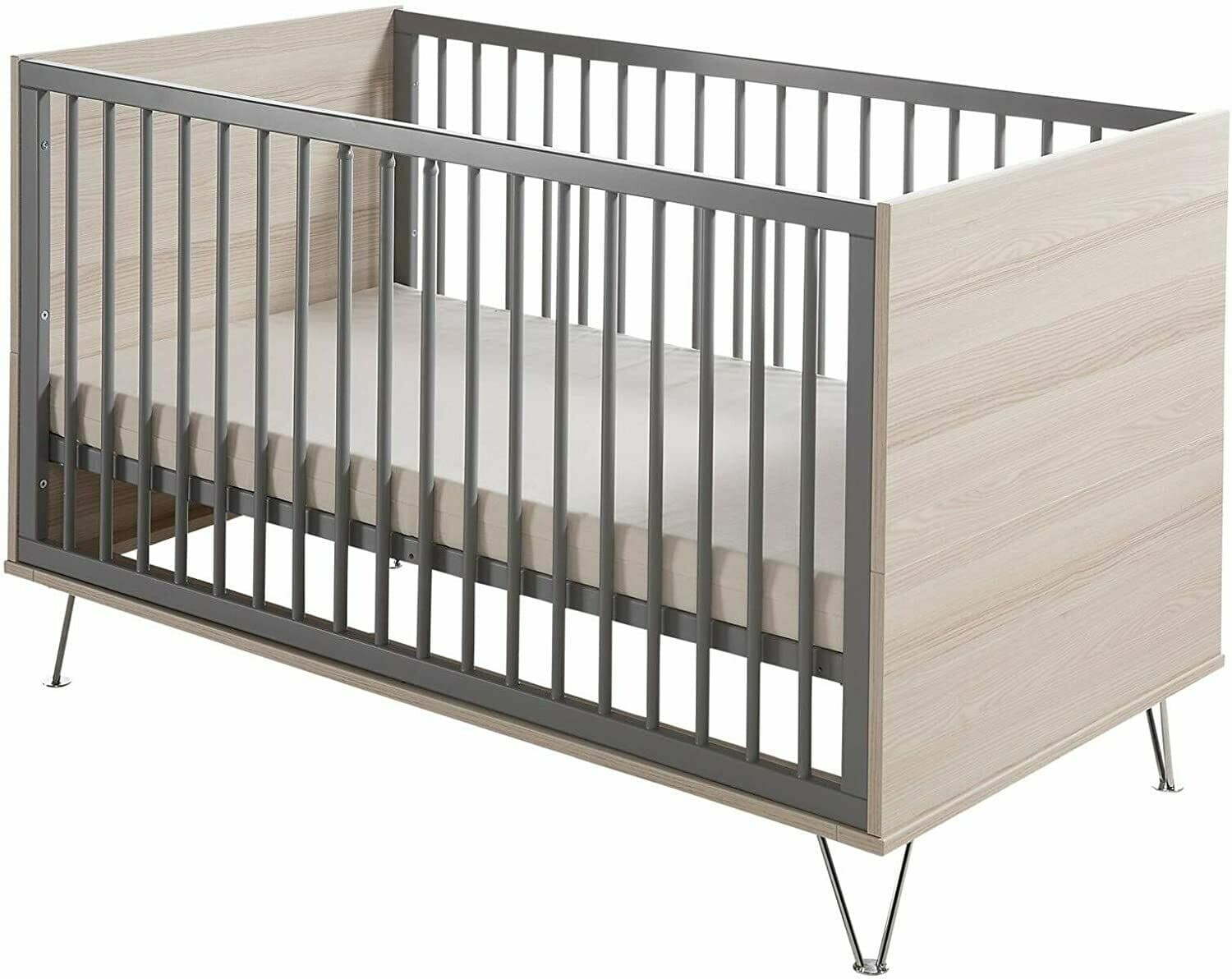 Geuther Lit enfant à barreaux 70x140 cm Marit acacia gris