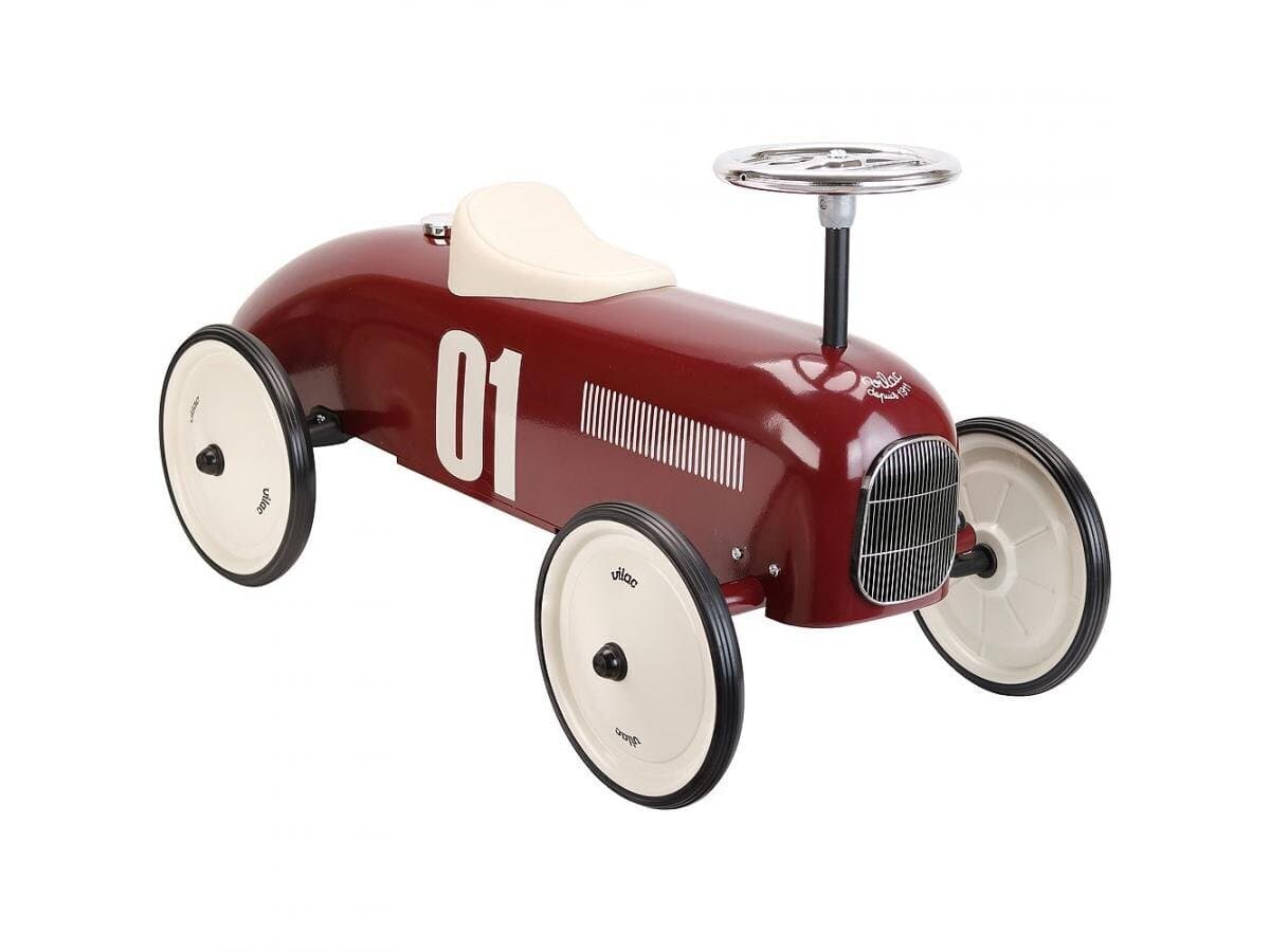 Vilac - Porteur Voiture en métal Vintage Bordeaux