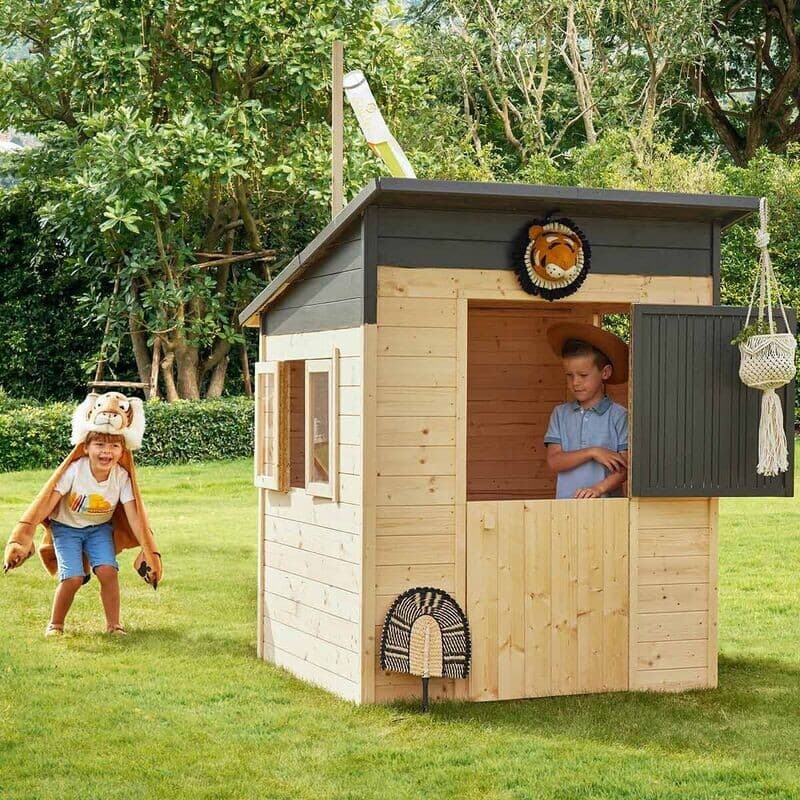 Cabane en bois avec toit plat en pente pour enfants – Santa Monica