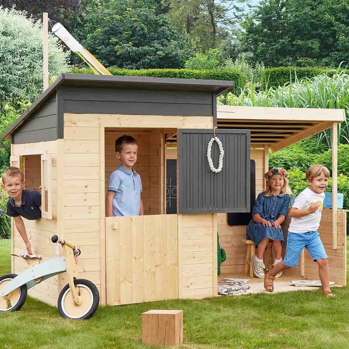 Cabane en bois pour enfants avec terrasse couverte - San Diego