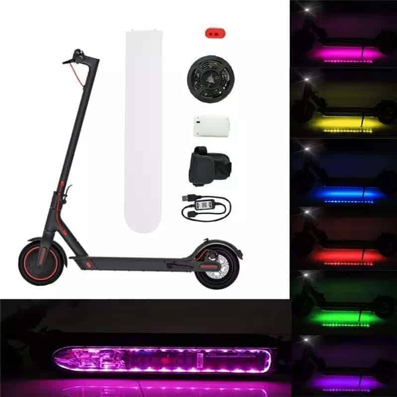 Bande led tricolore avec cache transparent pour Xiaomi M365, 1S et Essential