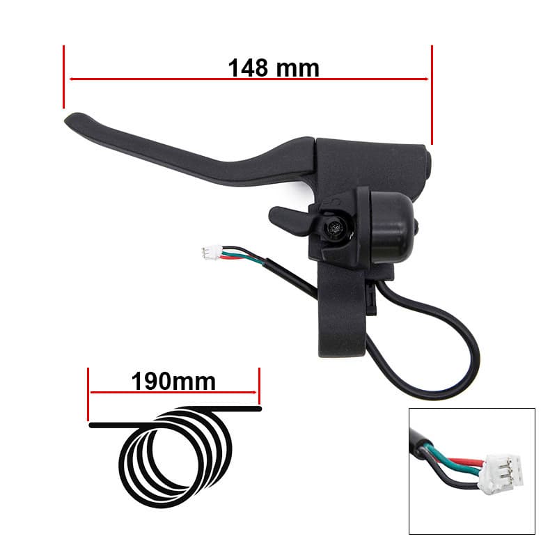 Levier de frein avec cloche pour Xiaomi M365, 1S, Essential, Pro, Pro2, et Mi3.