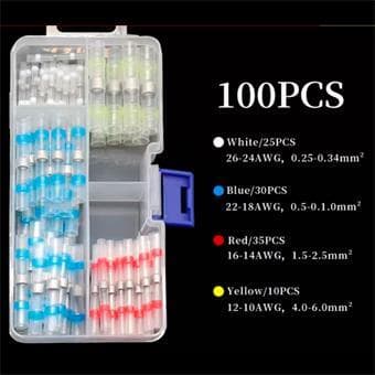 Cosse thermorétractable avec étain - 100 pcs.