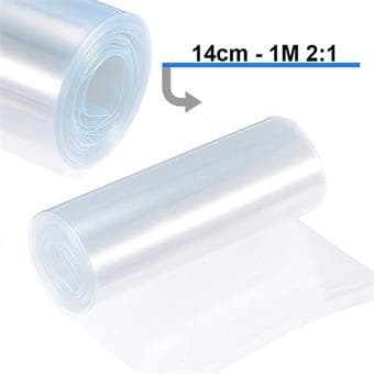 Gaine Thermorétractable transparente pour batterie - 140mm x 1 Mètre