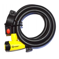 ANTIVOL SPIRALE A CLE  "CITY" D15 L150 AVEC SUPPORT