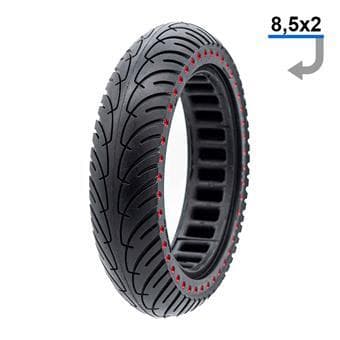 Pneu plein ultraléger 8,5x2-6,1/B34 - points rouges