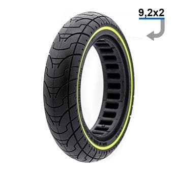 Pneu plein ultraléger 9,2x2-6,1/B34 - fluorescente