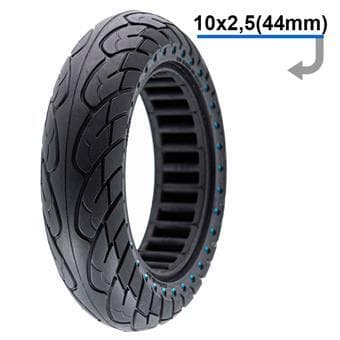 Pneu plein ultraléger 10x2,5-6,1/B44 - points bleus