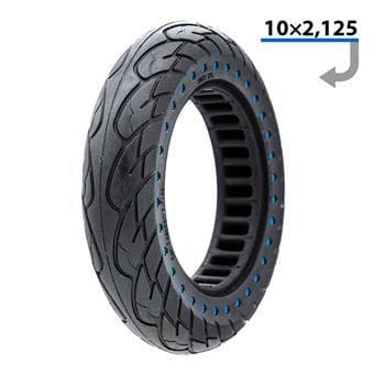 Pneu plein ultraléger 10x2,125-6,1/B34 - points bleus