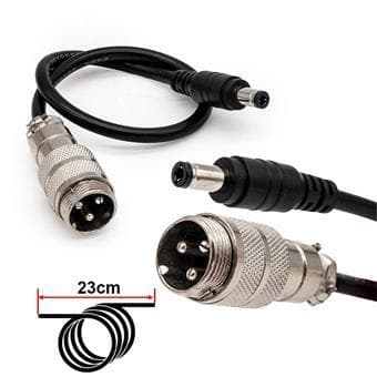 Adaptateur GX16 vers DC 5.5 x 2.5