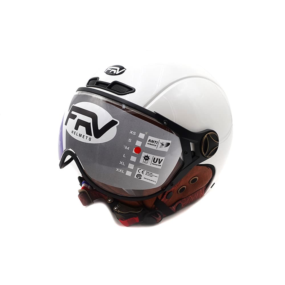 Casque JET FRV blanc brillant (taille XS à XXL) (L)