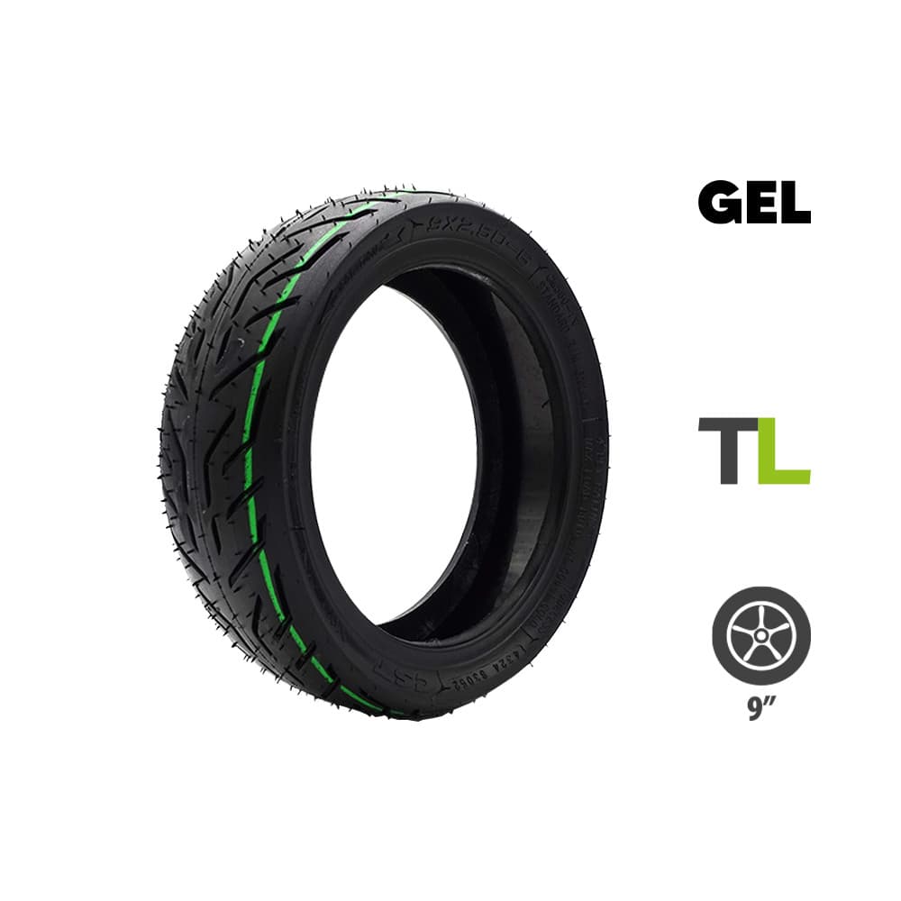 Pneu tubeless 9x2.50-6 CST + gel anti crevaison Nami Stellar