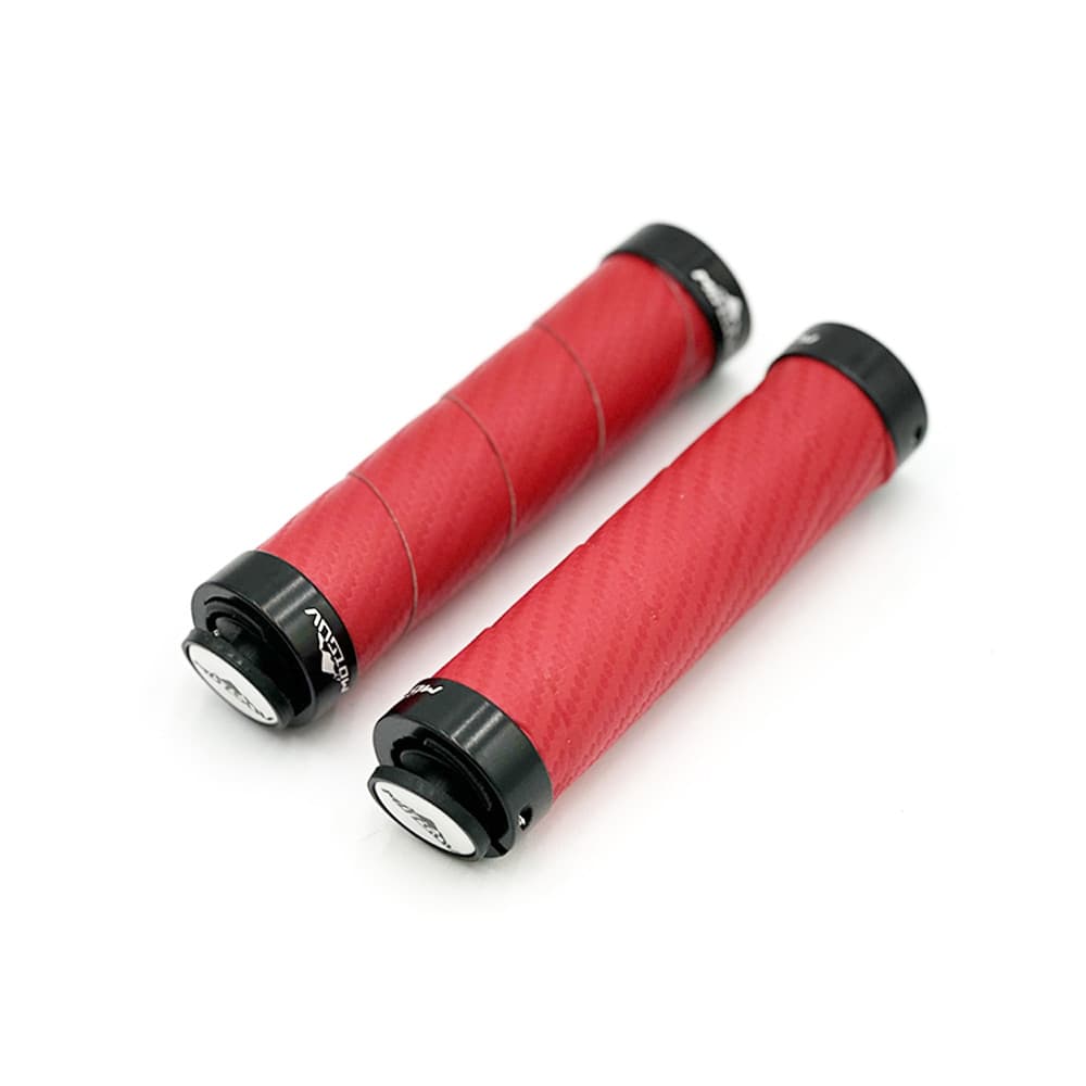 Poignées style carbone  (Rouge)