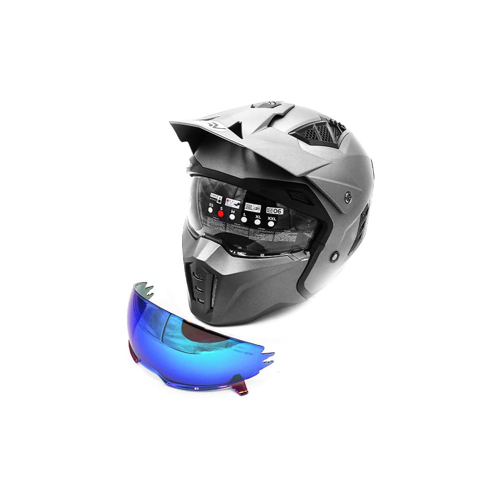 Casque street FRV gris métallique mat (taille S à XL) (M)