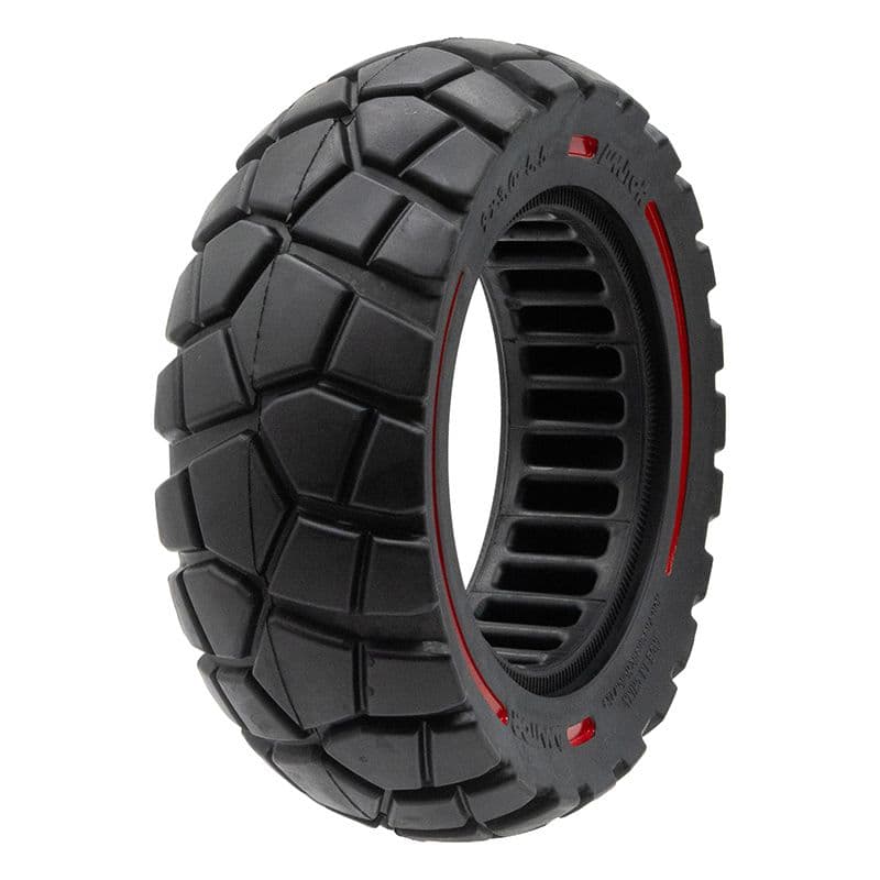 Pneu plein 9x3-5,5 ligne rouge-noir [Amitor]