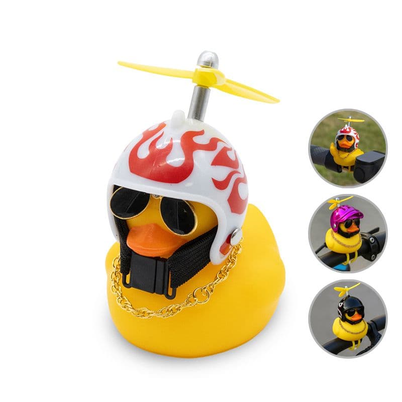 Canard casque hélice flamme
