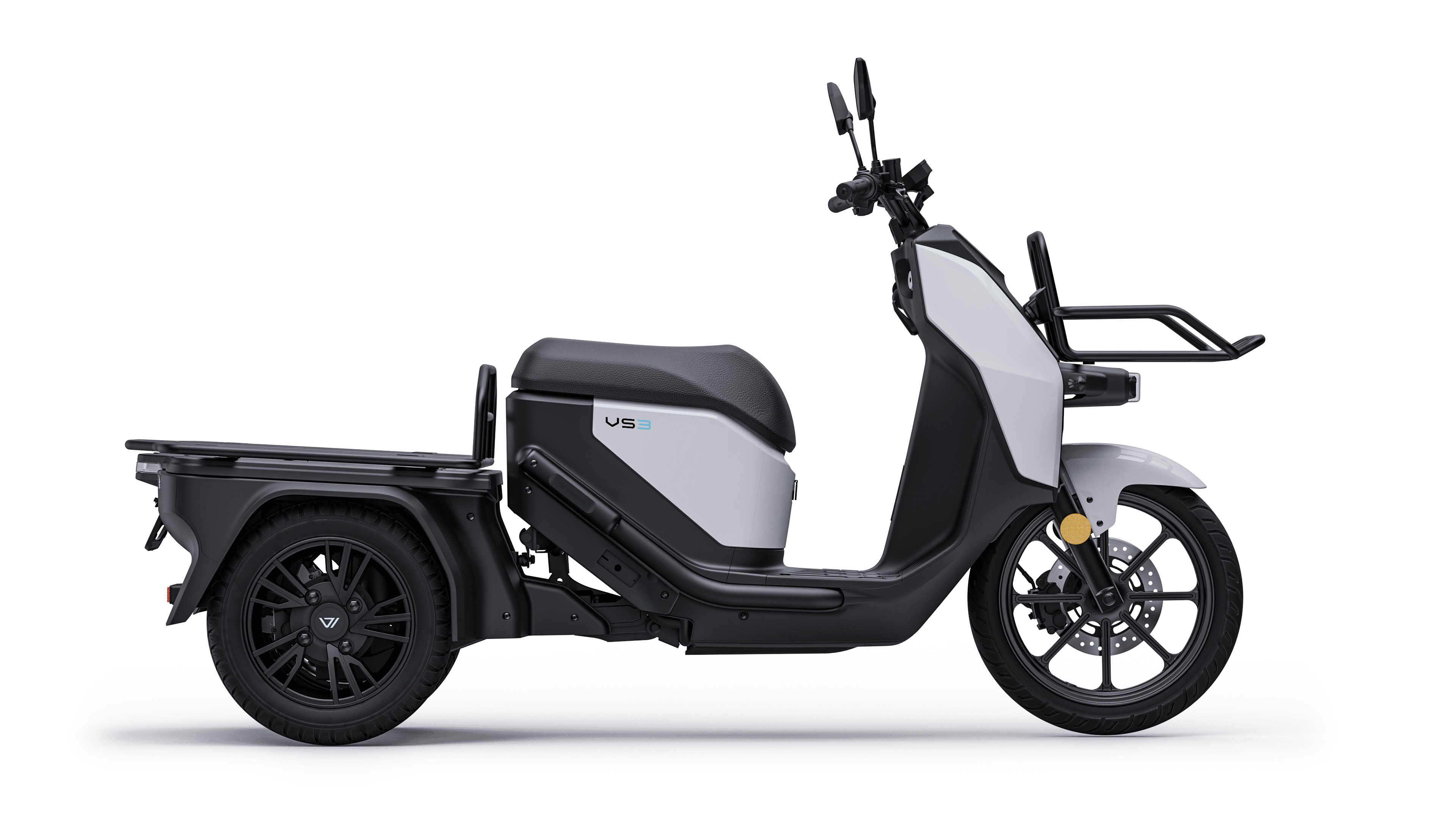 Scooter électrique 3 roues utilitaire Vmoto VS3 coffre 610 L Blanc