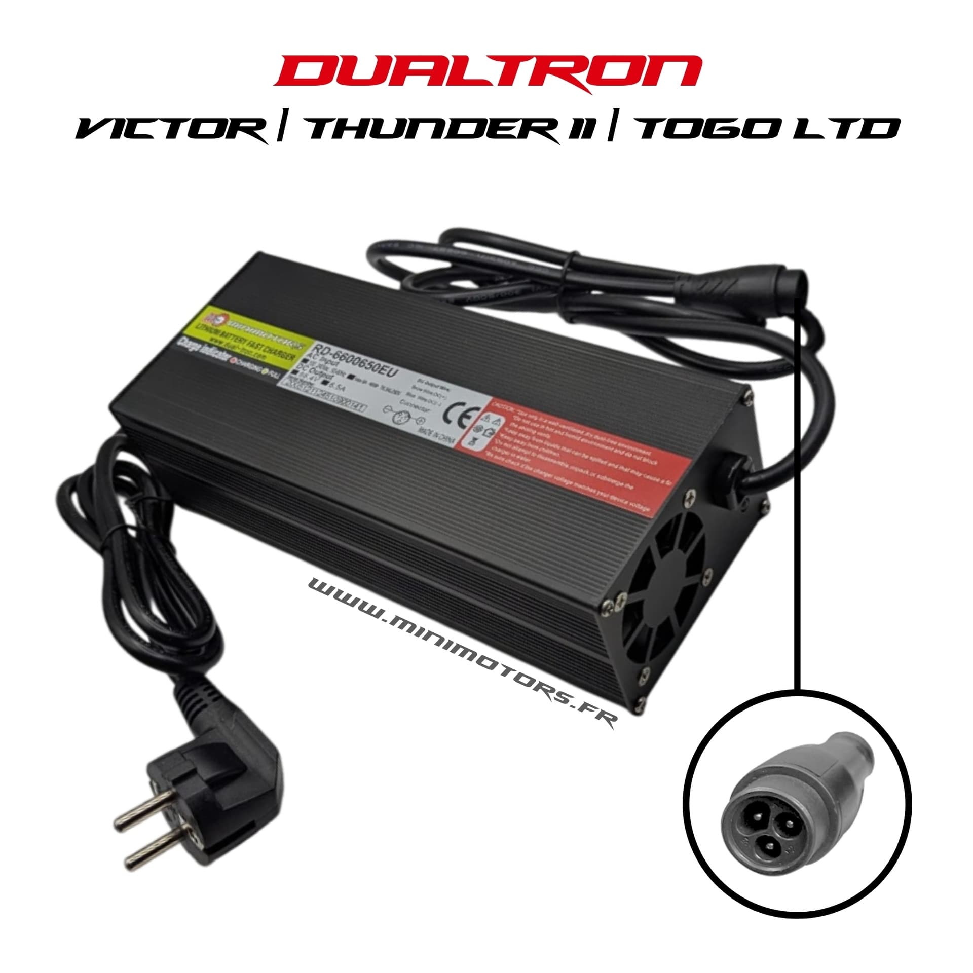 Dualtron | CHARGEUR RAPIDE 66V 6.5AH (POUR BATTERIE 60V) (V2)