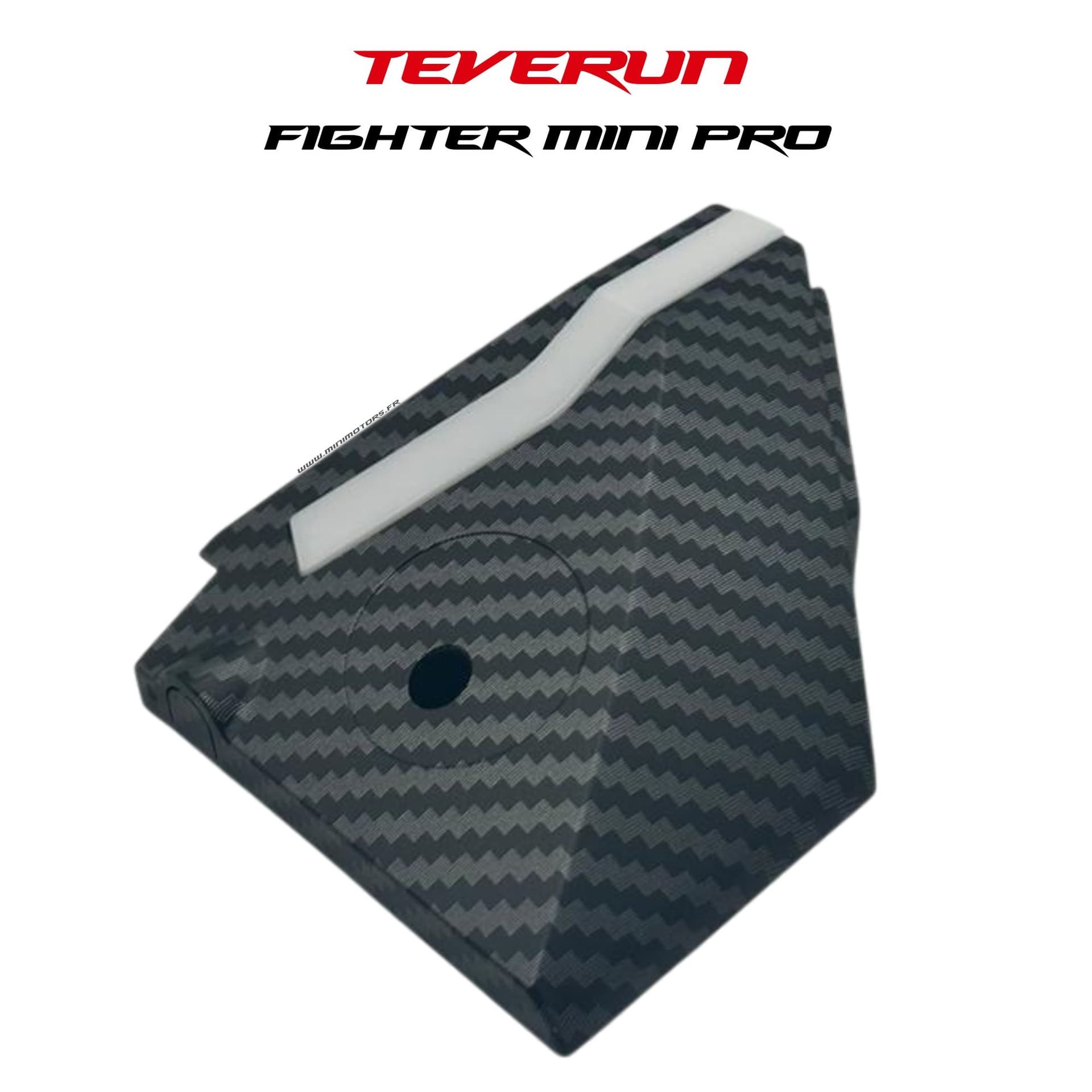 Teverun Fighter Mini Pro 2025 & Mini 2026 | CACHE PROTECTION LED DECK AV GAUCHE / AR DROIT EFFET CARBONE