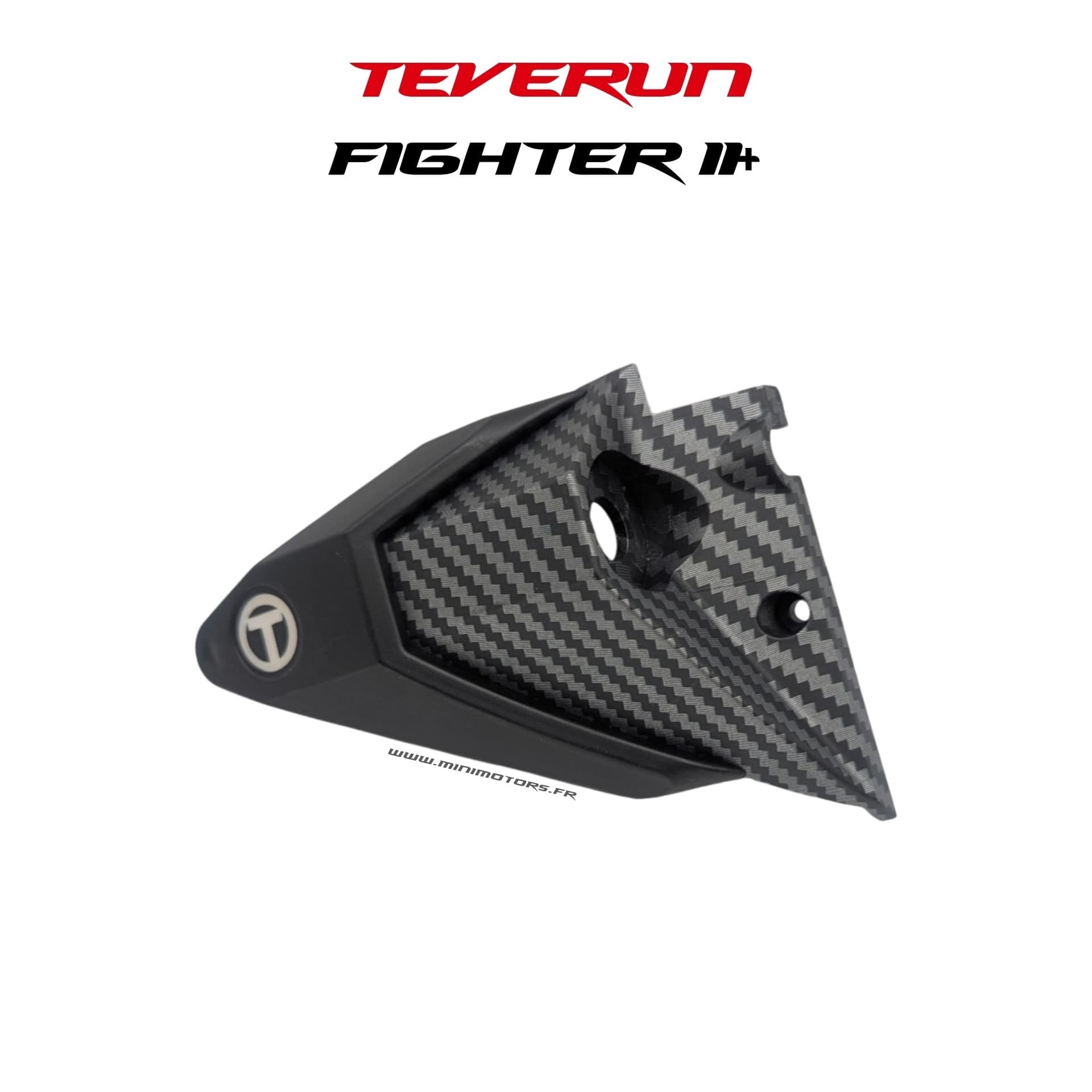 Teverun Fighter 11 + 2026 | SUPPORT FEU LED DU DECK AV DROIT / AR GAUCHE EFFET CARBONE