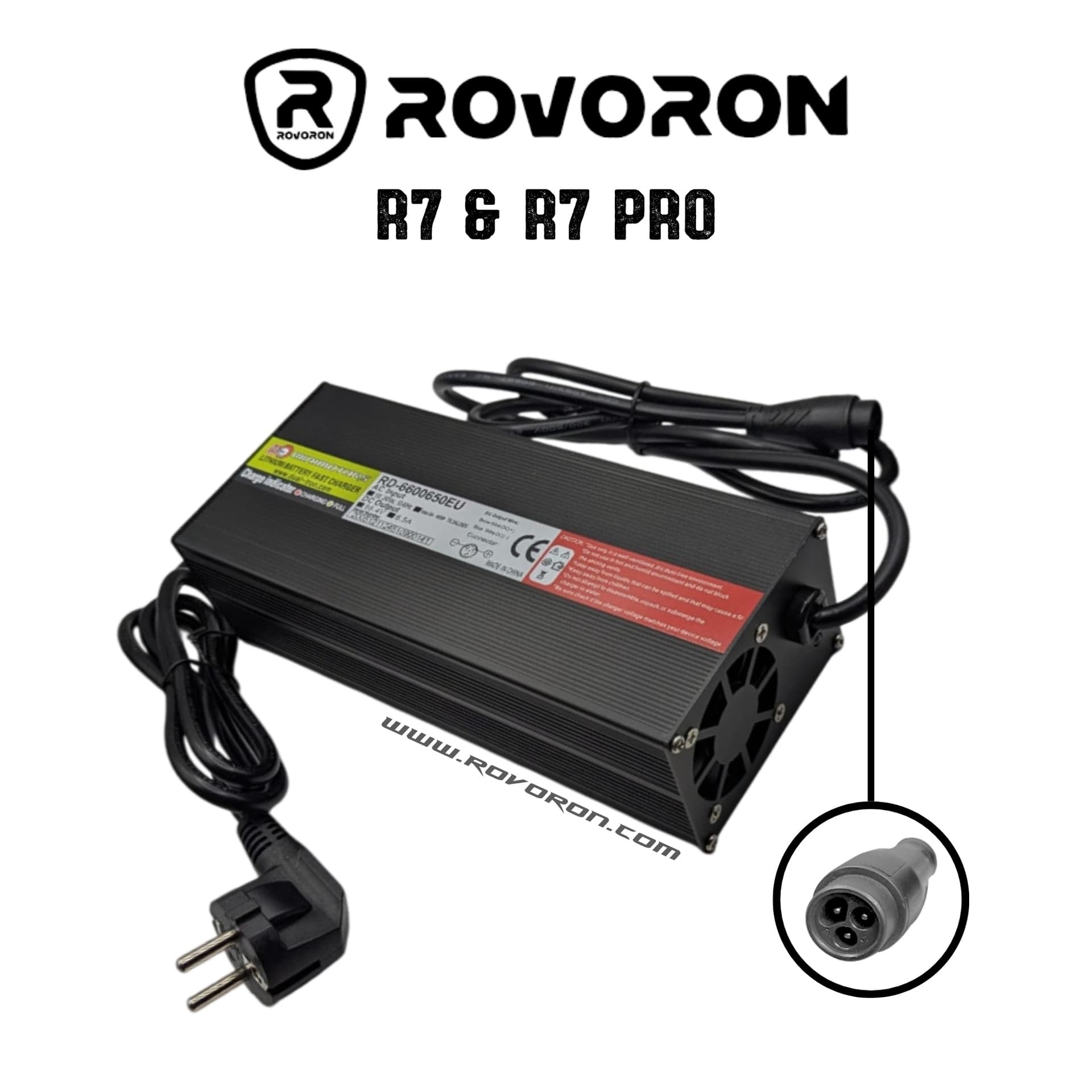 Rovoron | CHARGEUR RAPIDE 66V 6.5AH (POUR BATTERIE 60V)