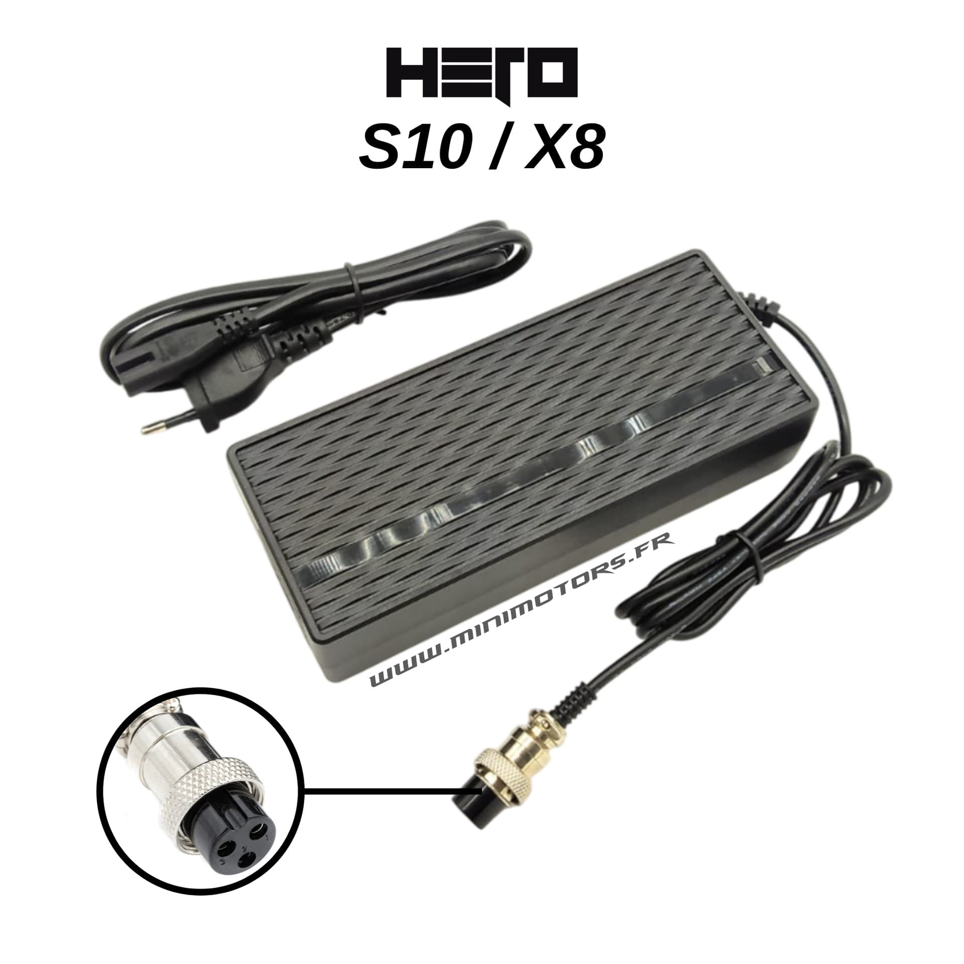 Hero S10 & X8 | CHARGEUR 52V (58.8V 2A) V1