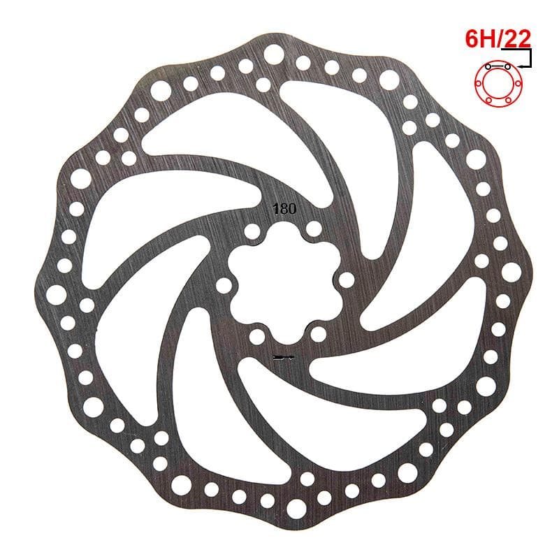 Disque de frein R6.1 180mm 6H argenté
