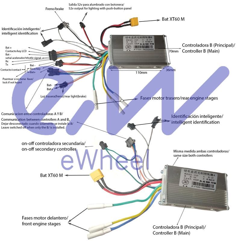 Contrôleur 52V 35A 1500W-A LCD JP J&P