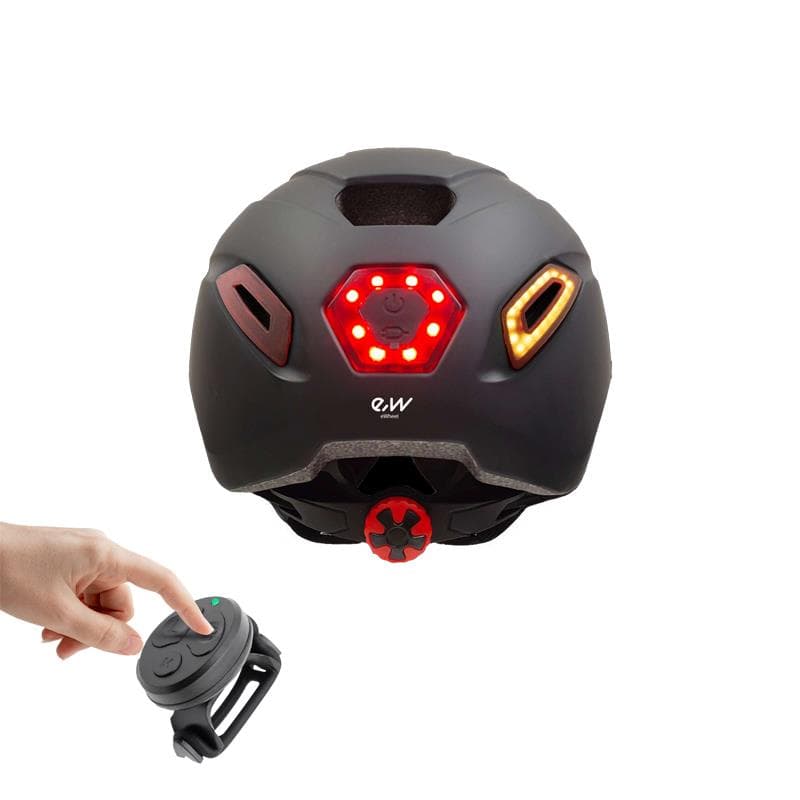 Casque CP02 urben avec clignotant noir taille unique