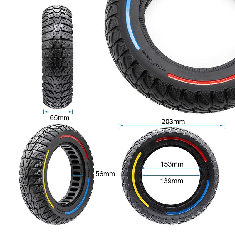 Roue pleine 8,5x2,5-6,1 Cityeye - tricolore