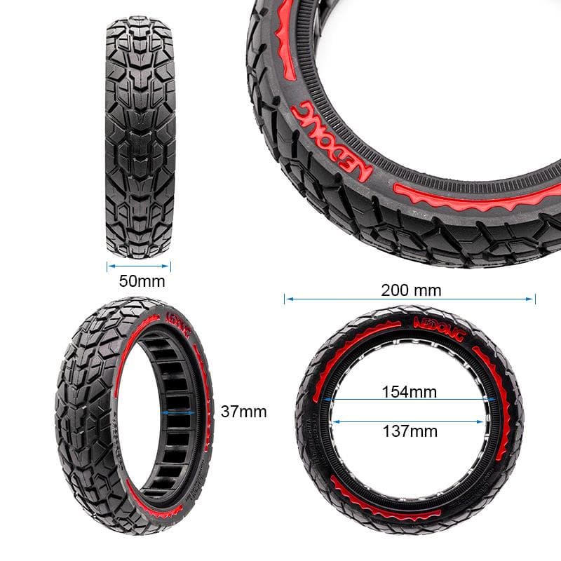 Pneu plein ultraléger Offroad 8,5x2-6,1/B34 - rouge Nedong