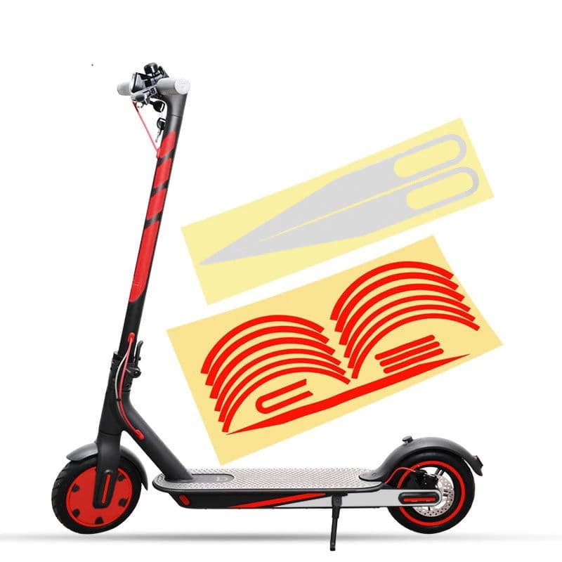 Autocollants rouges pour Xiaomi M365 / 1S / PRO / PRO 2 Suniik