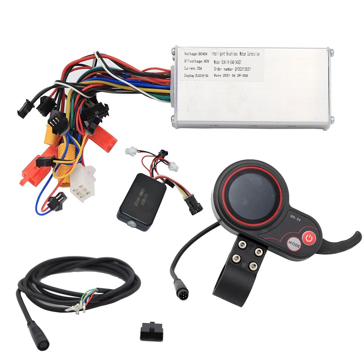 Kit électronique générique 48V/52V - 25A (Display QS S4 + Contrôleur + Câblage) Suniik