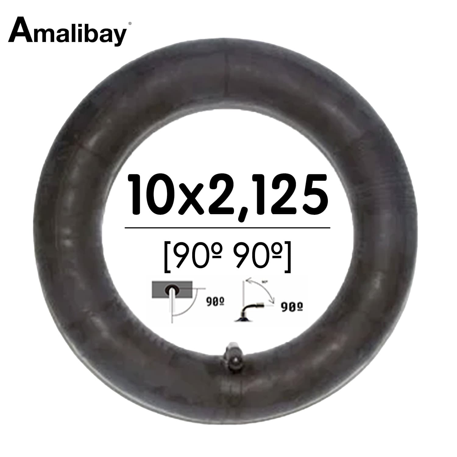 Chambre à air 10 2,125 valve 90º 90º Amalibay