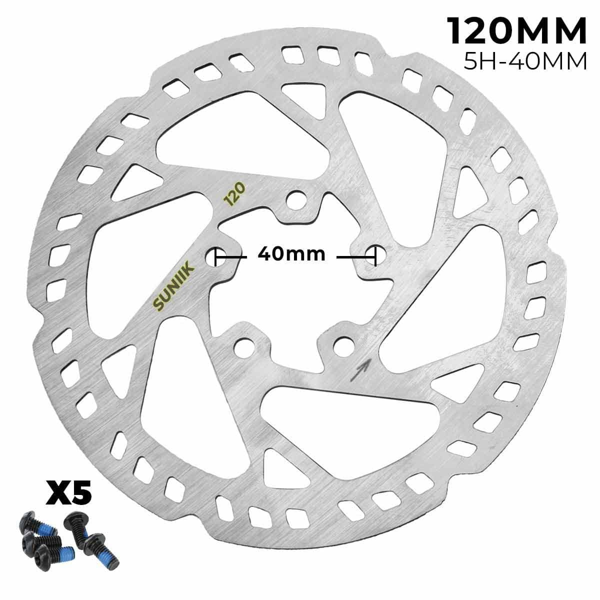 Disque de frein 120mm pour Xiaomi M365 / 1S / Lite, MI3 - Denté (5H -40MM) Suniik