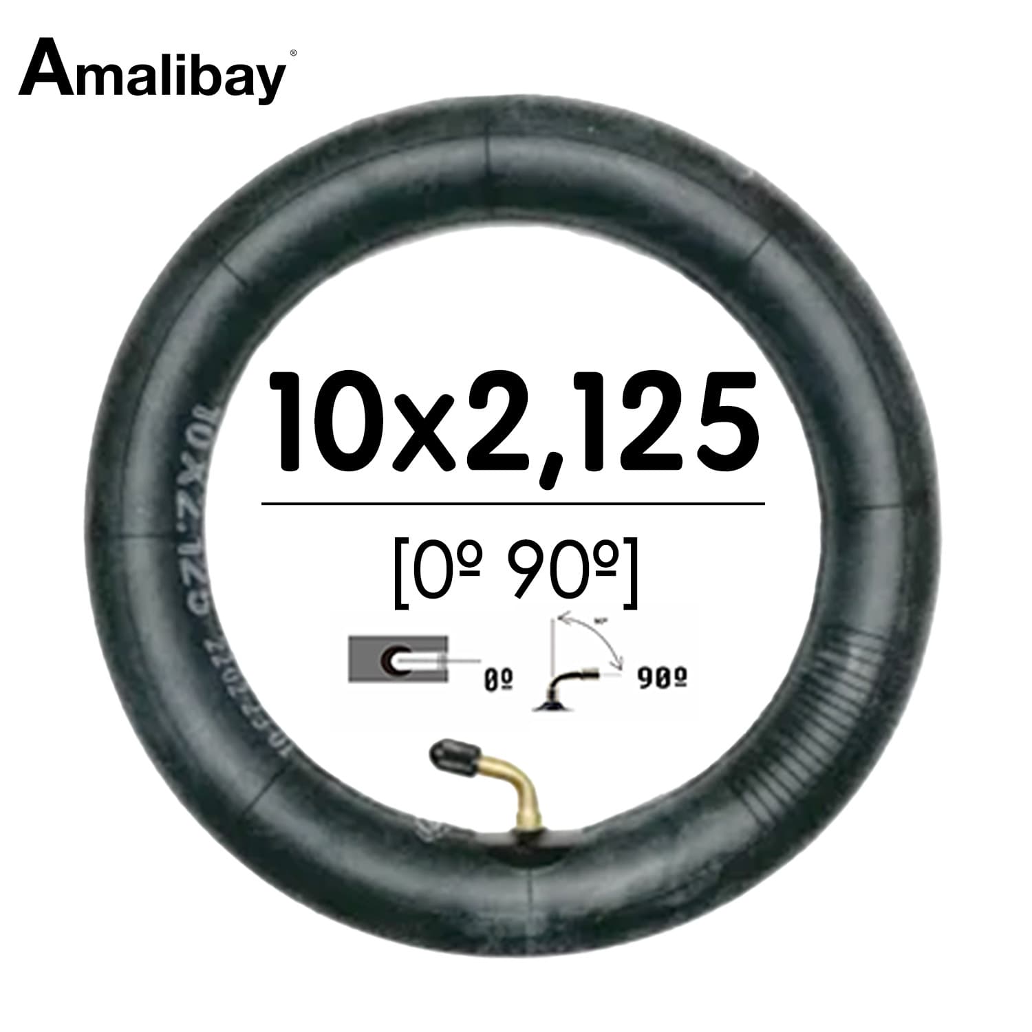 Chambre à air renforcée 10 2,125 (valve 0º 90º) - Premium Amalibay
