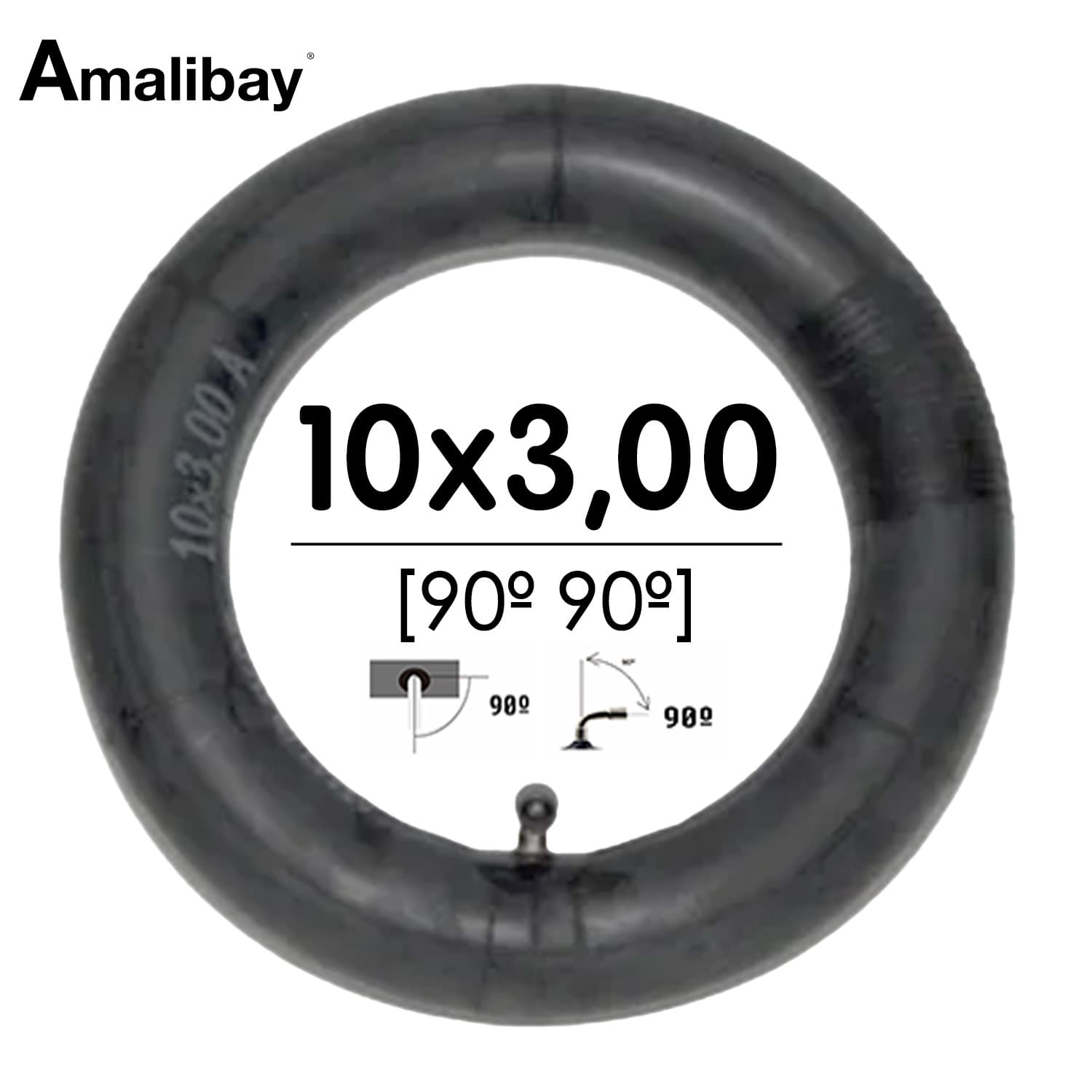 Chambre à air 10 3 - 255 80 (valve 90º) - Premium Amalibay
