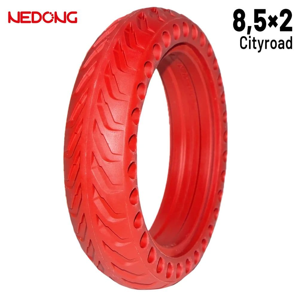 Roue pleine 8,5 2 trous ROUGE pour Xiaomi Nedong