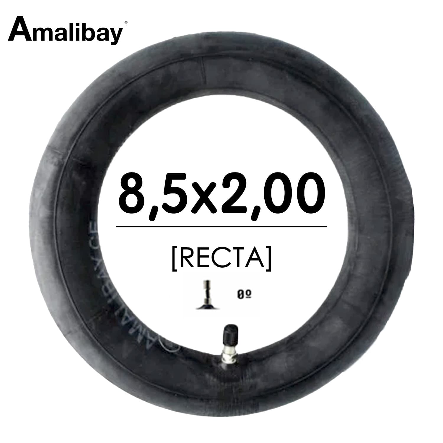 Chambre à air 8,5 x 2 valve droite semi-renforcée Premium Amalibay