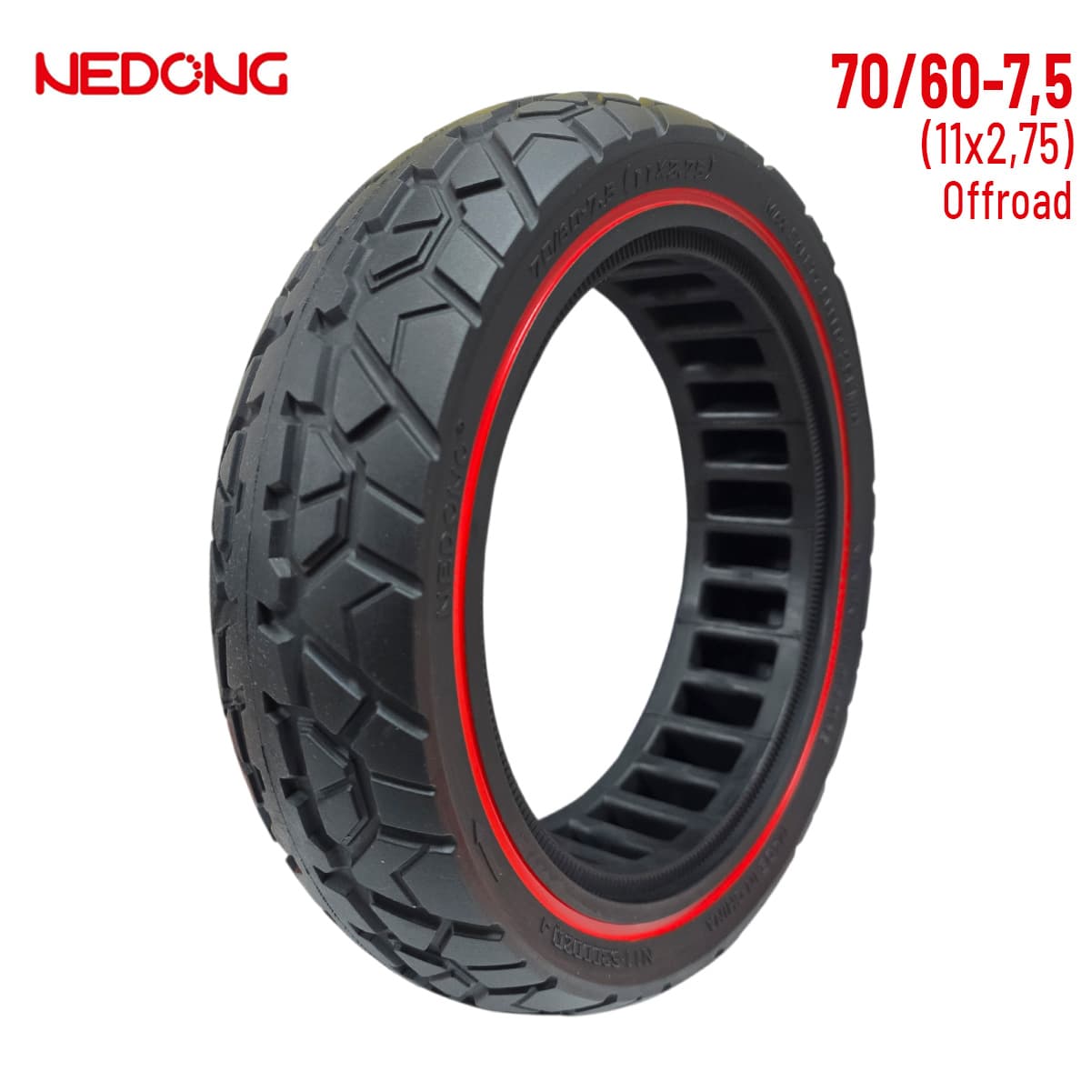 Roue pleine 70/60-7,5 Rouge compatible ZT3 Nedong