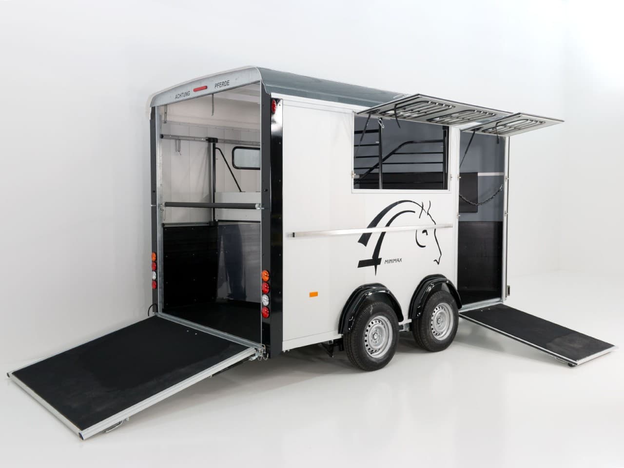 Cheval Liberte Pferdeanhänger Maxi 3|3Pferde||Pullmann 2 Fahrwerk|grau-Neu