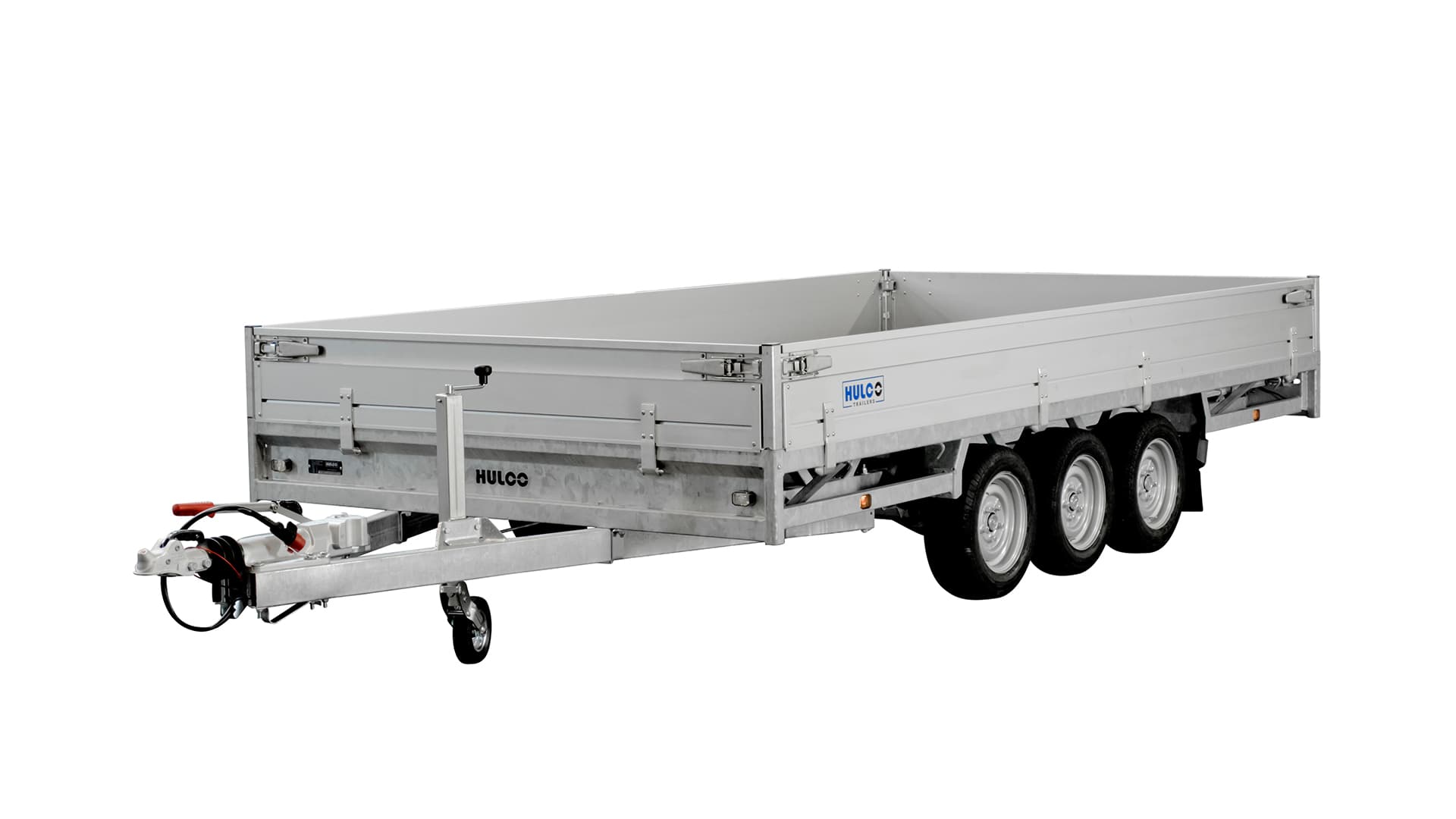 Hulco PKW Anhänger Hochlader Alu MEDAX-3, 3500 kg, Ladefläche 6,11 x 2,23 m - Tridem