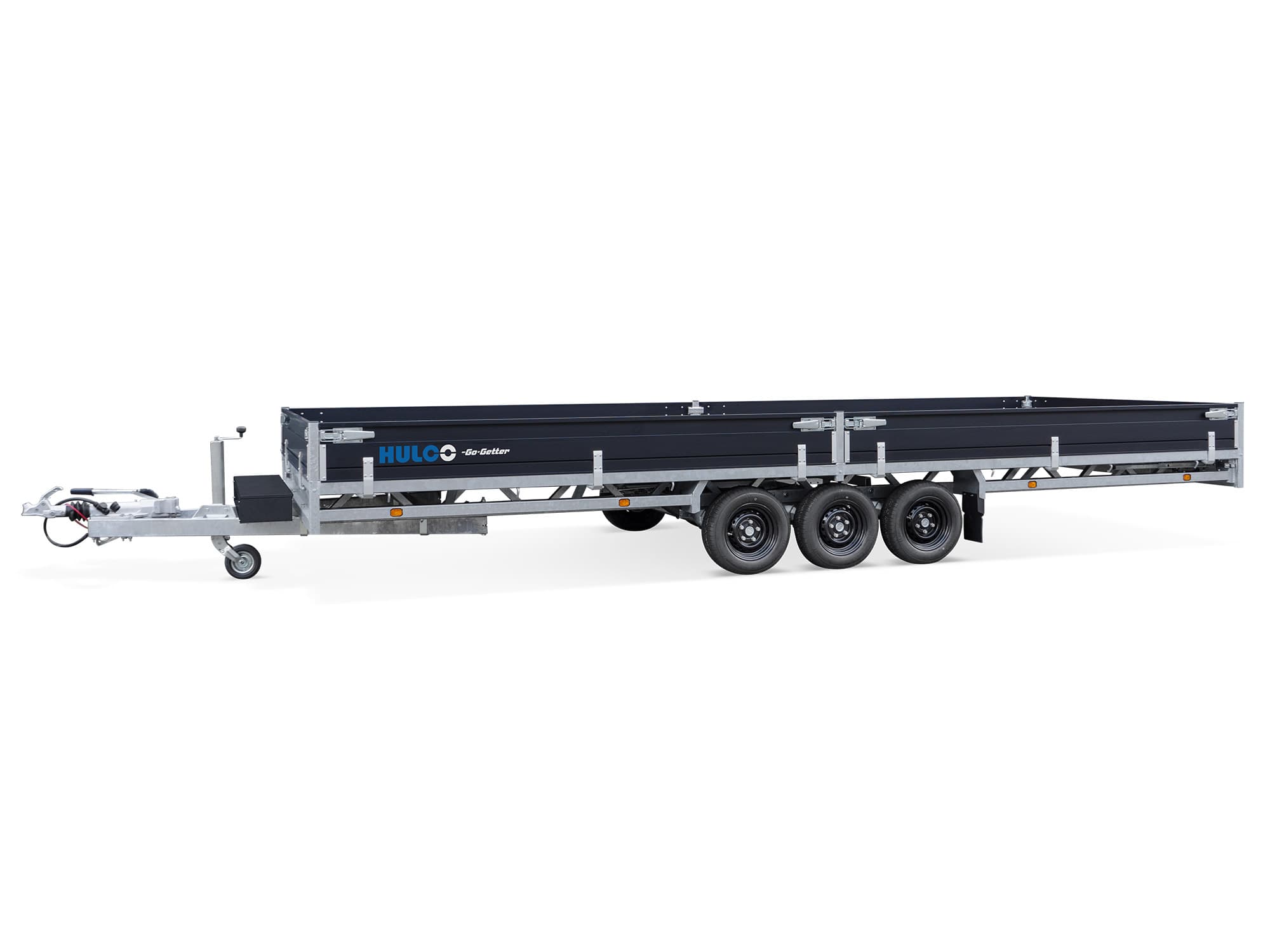 Hulco PKW Anhänger Hochlader Alu MEDAX-3, 3500 kg, Ladefläche 6,11 x 2,23 m - Tridem