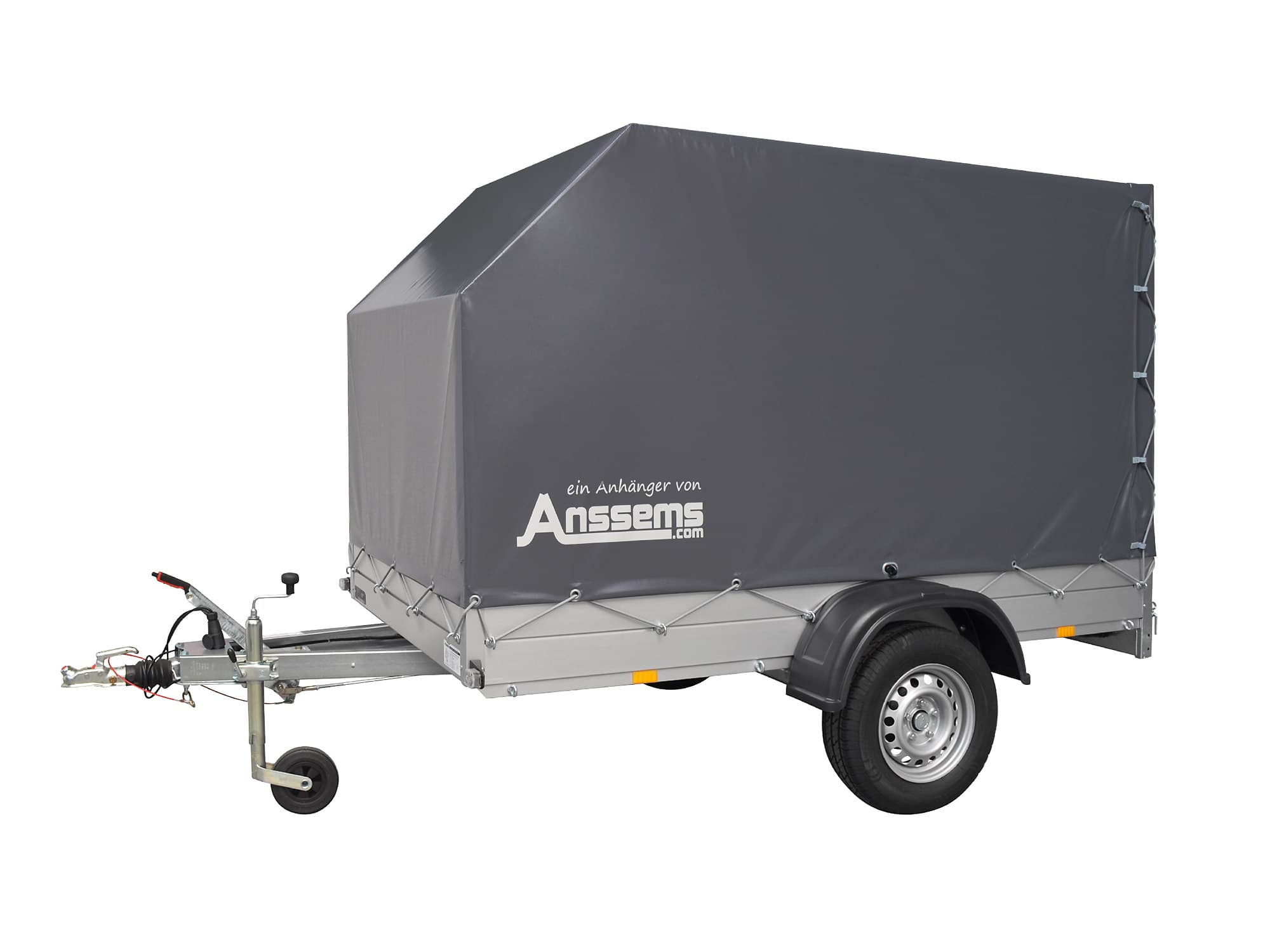 Anssems PKW Anhänger Tieflader Alu GTB 750 kg mit Aktionsplane, Ladefläche 2,51 x 1,26 m gebremst