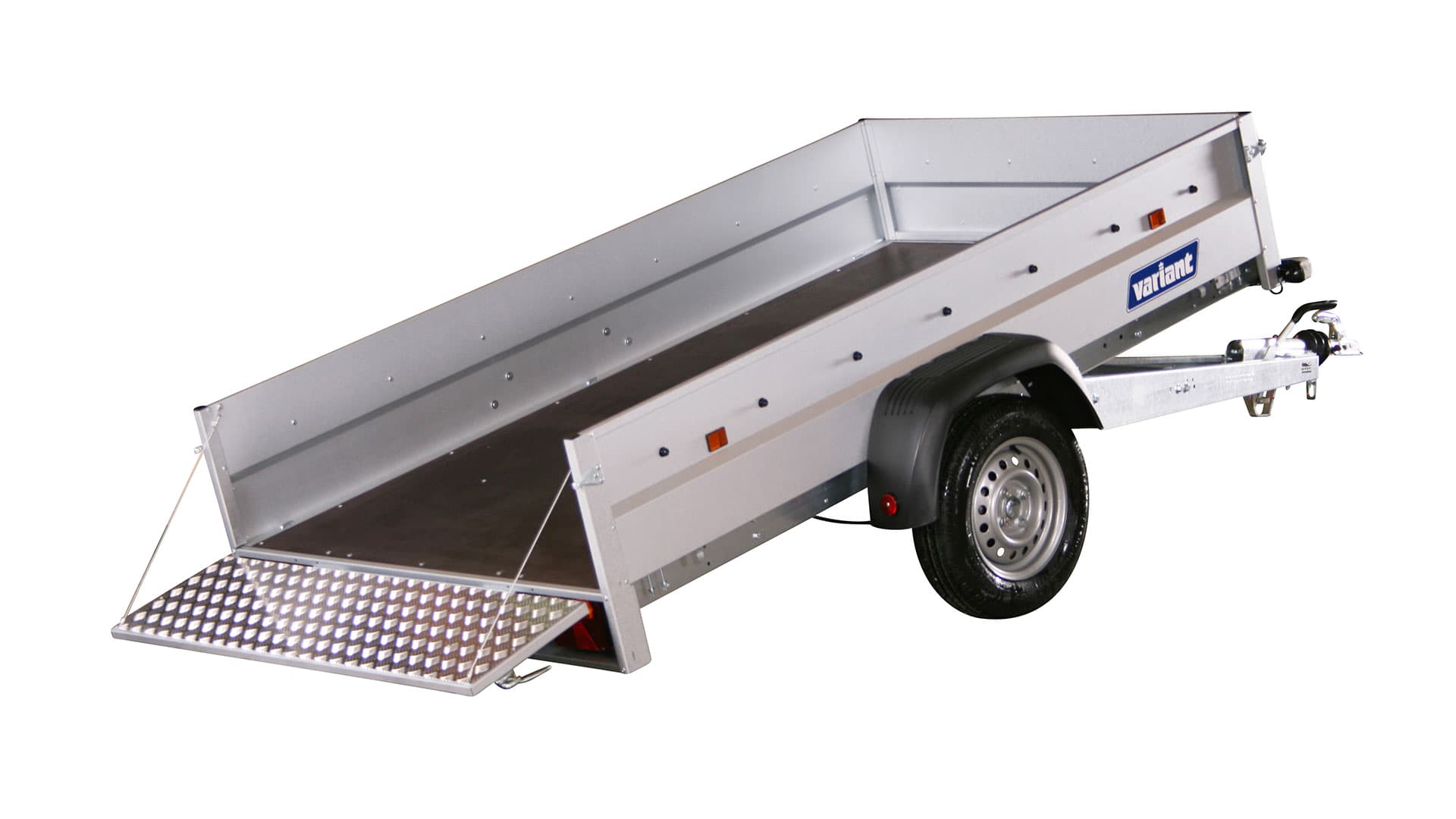 Variant PKW Anhänger Maschinentransporter 1304 F1 Kip1350 kg, Ladefläche 2,55 x 1,45 m, Stahlbordwände