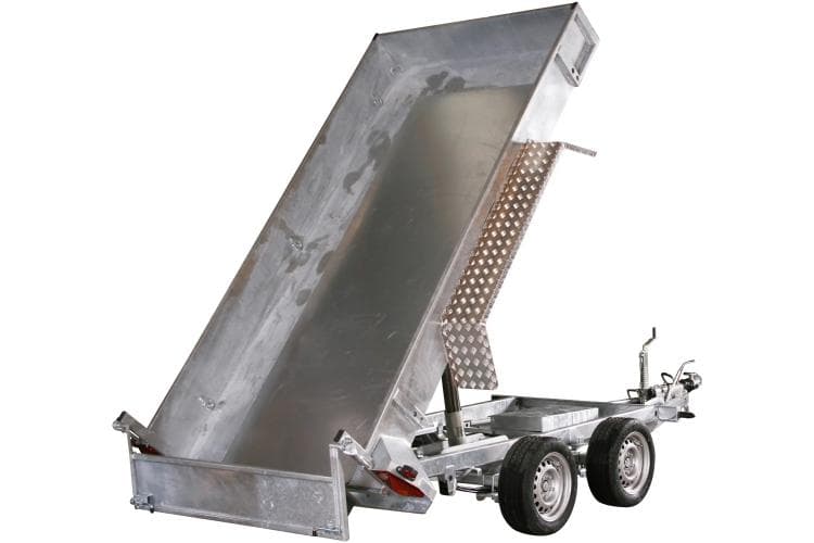 Variant PKW Anhänger Heckkipper + Maschinentransporter 3015MT, 3000 kg, Ladefläche 3,0 x 1,5 m - Elektropumpe (12 Zoll)