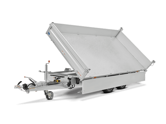 Humbaur HTK 3500.37 H-Drive P Parabelfeder 3-Seitenkipper 3500kg, Ladefläche 3630mm x 1855mm, Elektro + Handhydraulik