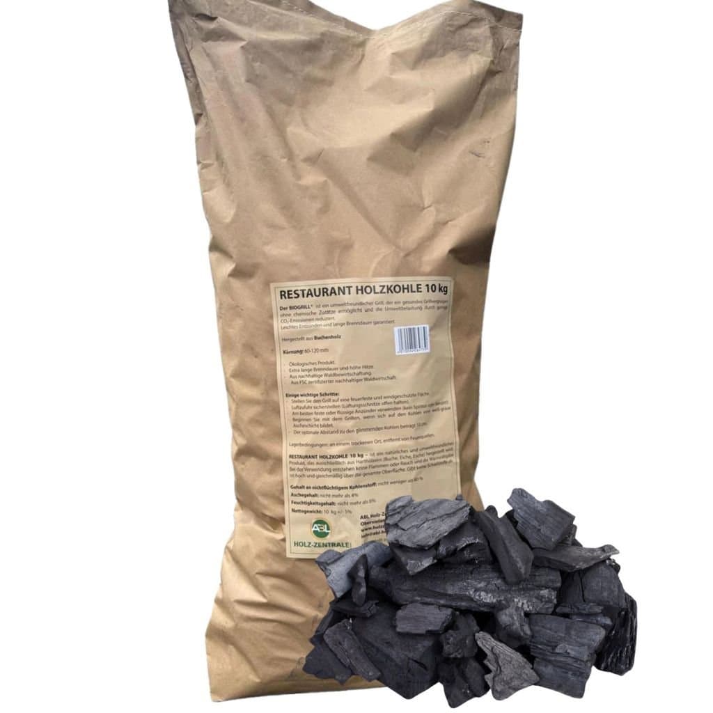 BIOGRILL Premium Restaurant-Grillholzkohle Buche Palette 200 kg (10 x 20 kg)